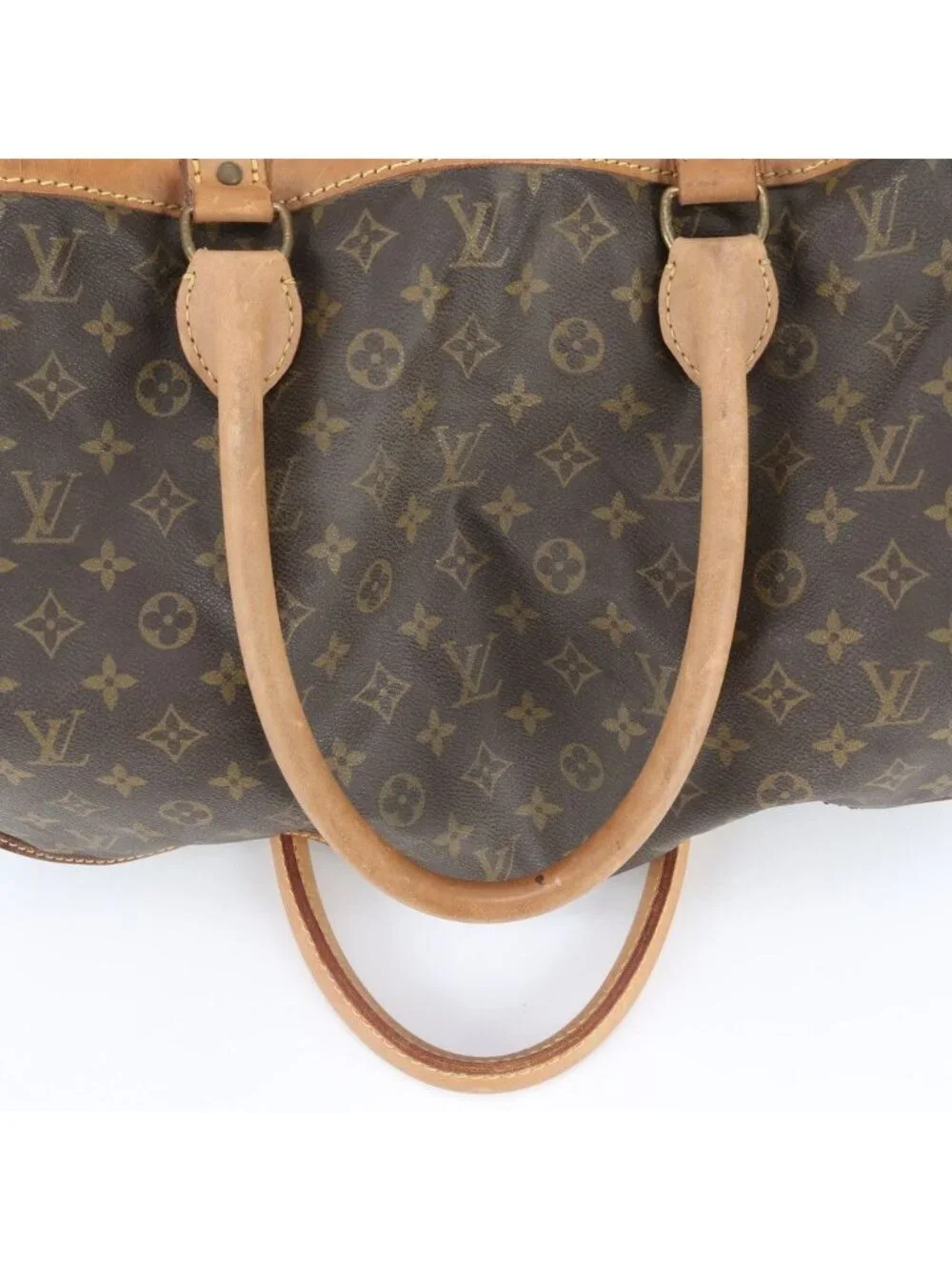 Louis Vuitton Monogram Sac Chasseur 55 Leather Boston Bag Tote Travel